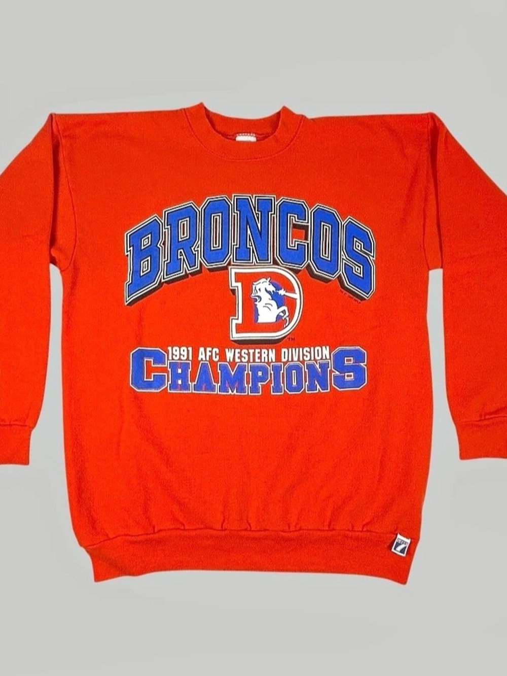 Denver Broncos 1991 AFC Western Division Champions Sweatshirt Men’s XL Orange